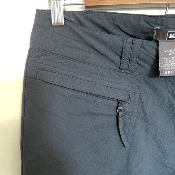 REI UPF 50+ Convertible Hiking Pants Black Size 4 Petite - Picture 3 of 8